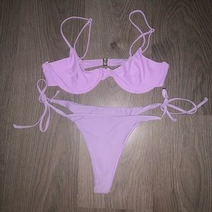 Lilac under wire bikini set